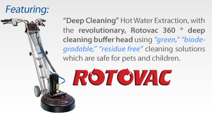 Rotovac vacuum used by Sammamish carpet cleaning